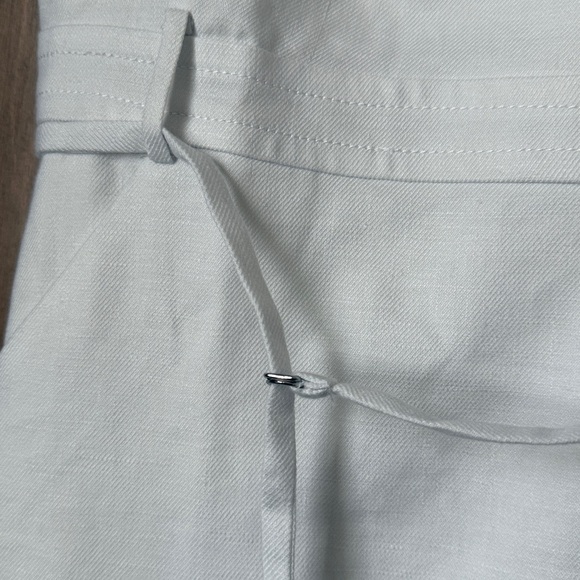J Crew Executive Linen Blend Sleeveless White Sheath Dress w/Belt Sz 14 NWT - Picture 4 of 8